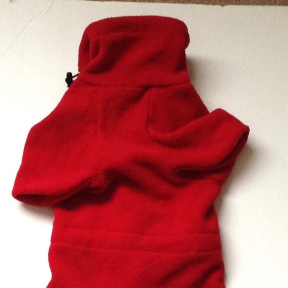 Red Fleece Dog Coat Pet Jacket Clothing Clothes Pets Accessories - Picture 5 of 6